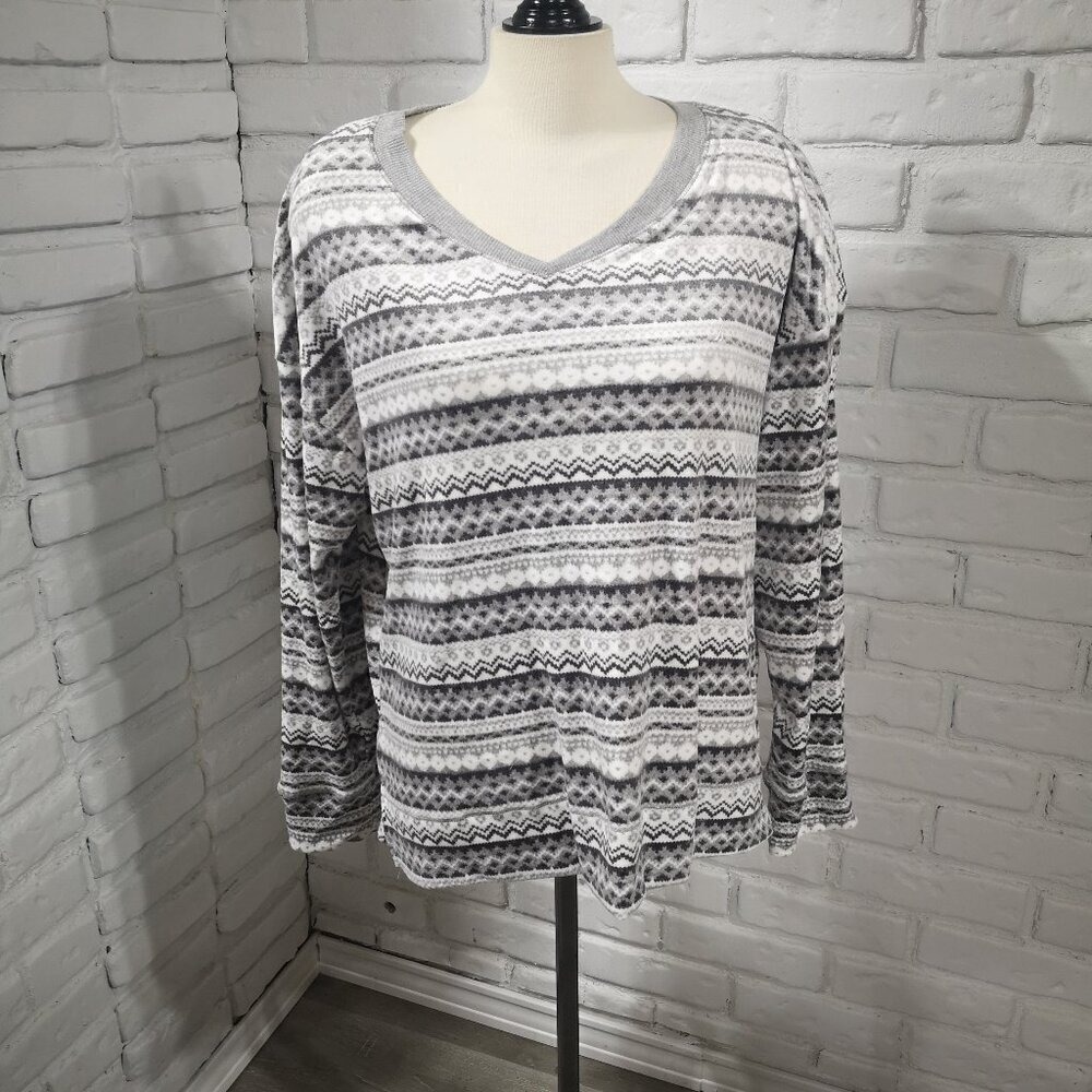Nautica Ladies Size Large 2 Piece Long Sleeves Loose Fit Lounge Set